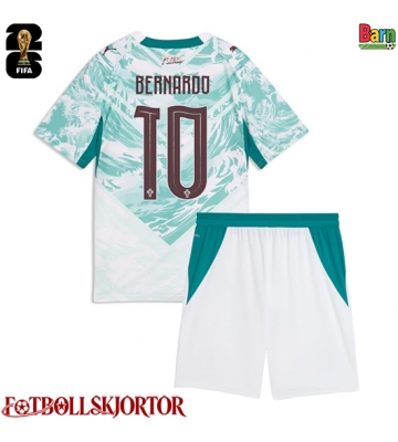 Portugal Bernardo Silva #10 Borta Kläder Barn VM 2026 Kortärmad (+ Korta byxor)